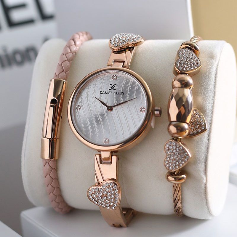 Coffret Femme DANIEL KLEIN DK 1 12465 4 Rose Dor Blanc prix