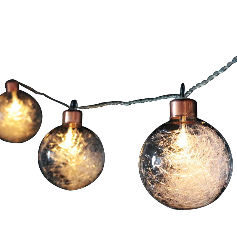 Lampes Décoratives PLATINET Boules En Coton Clair STD