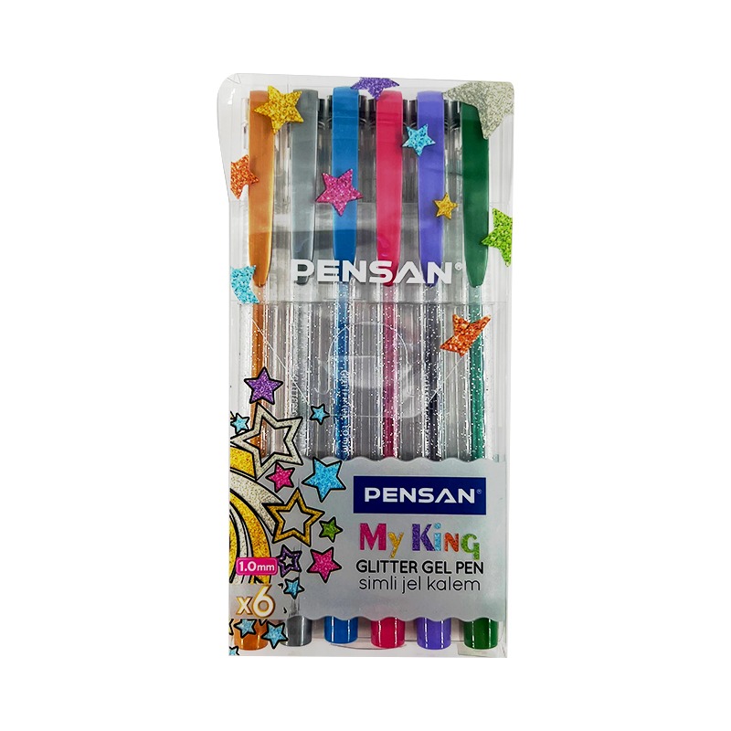 de 6 Stylos PENSAN MYKING Glitter GEL
