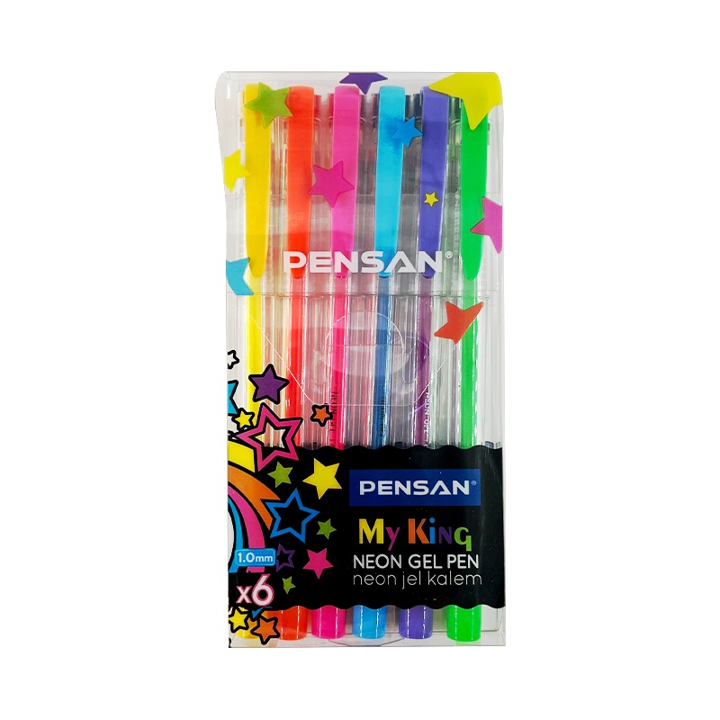 de 6 Stylos PENSAN MYKING NEON GEL