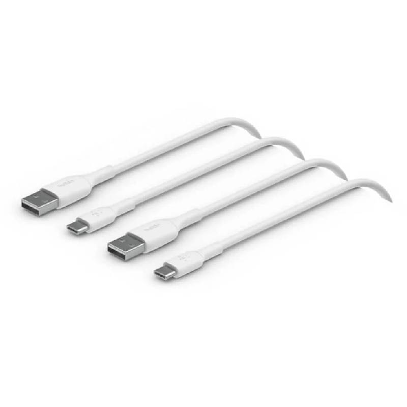 de 2 Câbles de Charge Belkin USB A vers USB C 1M - Blanc - BELKIN