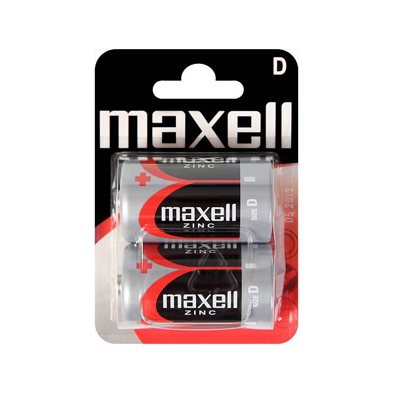2 x Piles MAXELL R20 Zinc 1.5V