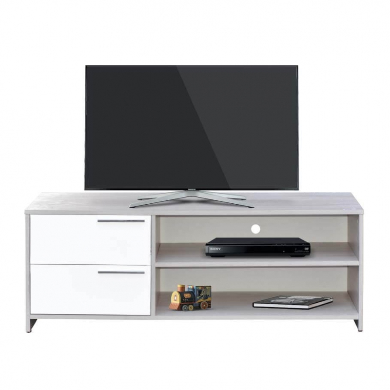 Table TV SOTUFAB XPERIA - Chêne brut&Blanc (TV072CB-BC)