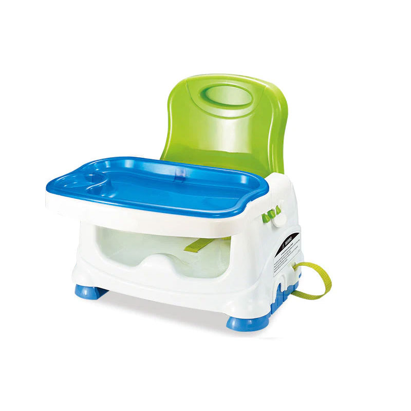 Chaise Haute Réhausseur HAPPICUTEBABY - Bleu,Vert Et Blanc