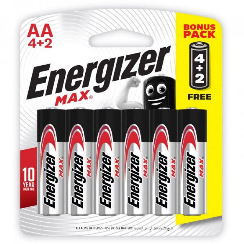 Pile ENERGIZER Max E92 BP 4+2 AA
