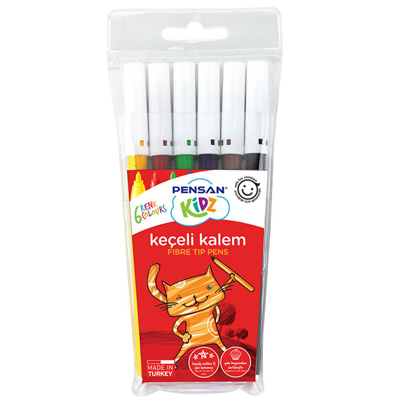 de 6 Feutres PENSAN Kidz 0.5 - 0.7 mm - Assortie (99055)