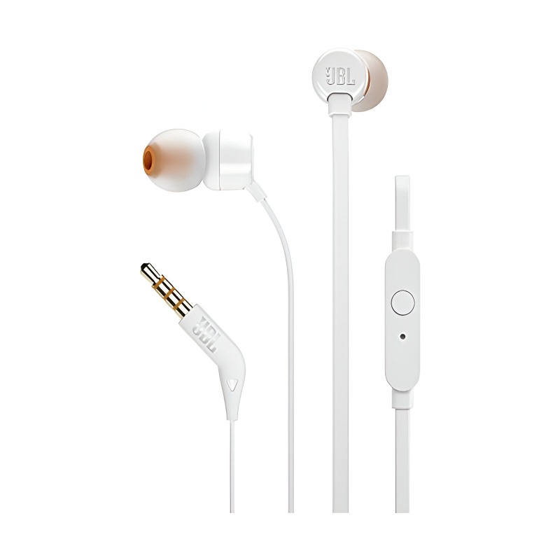 Écouteurs Intra-Auriculaires JBL T110 - Blanc - JBL