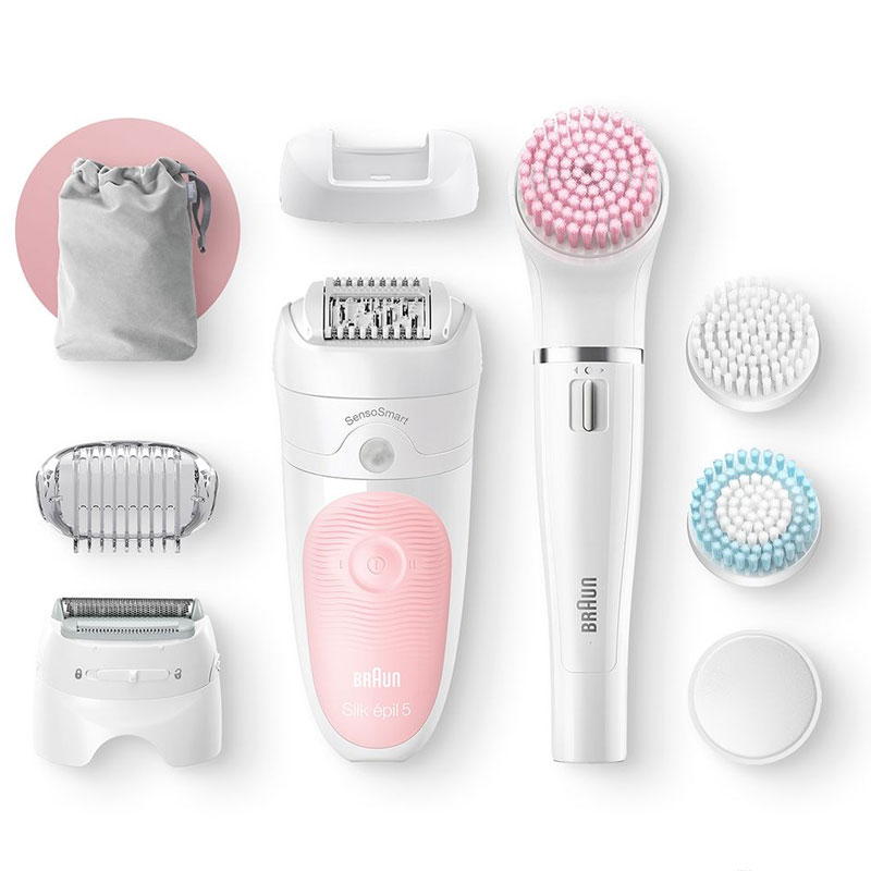 Épilateur BRAUN Silk-Epil 5 SES5-895BS SensoSmart Blanc & Rose - Braun