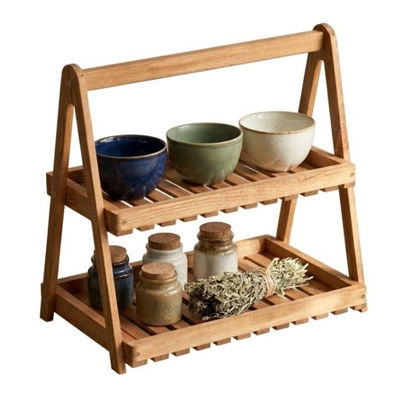 Etagère de rangement en bois - 2 étages