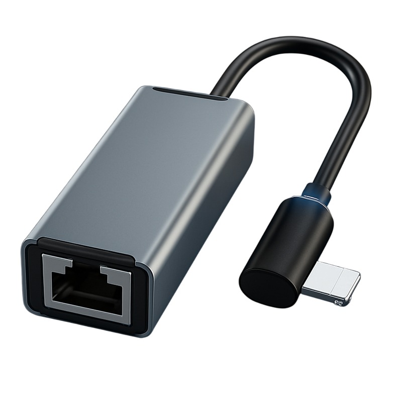 Adaptateur Réseau AIRSKY USB Lightning vers RJ45 - Gris