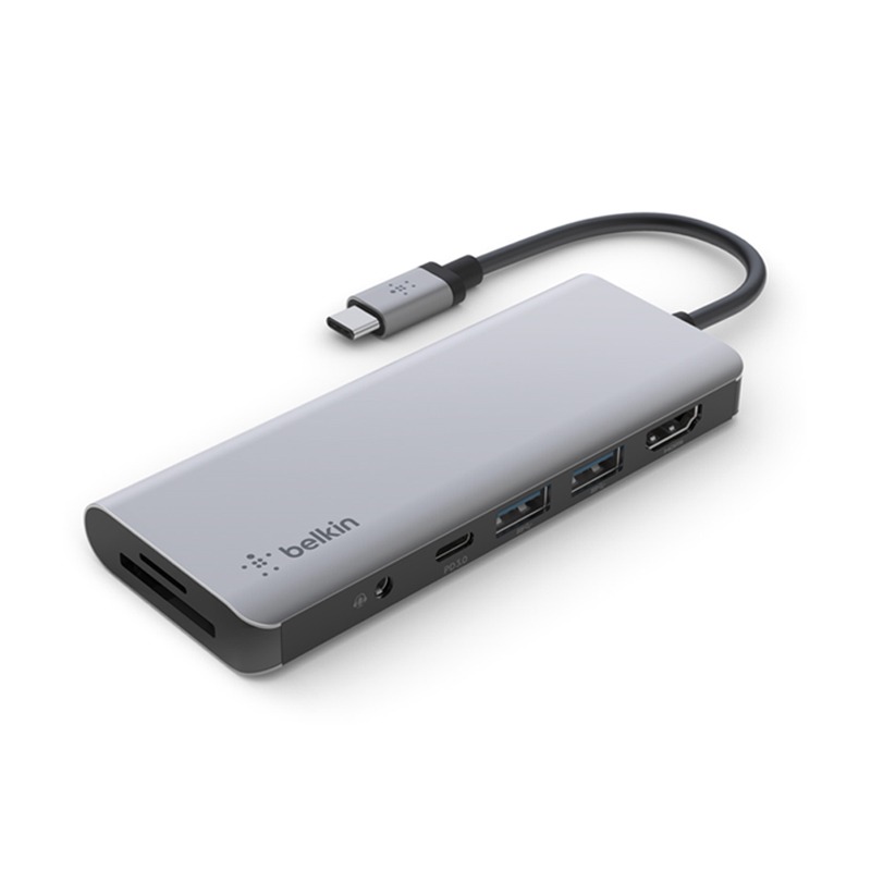 Adaptateur BELKIN Multiport USB-C 7-en-1 - Silver(AVC009BTSGY)
