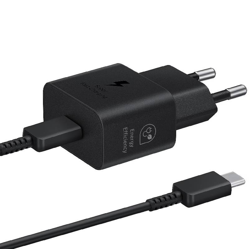 Adaptateur de Charge SAMSUNG 25W USB-C avec Câble – Noir - Samsung