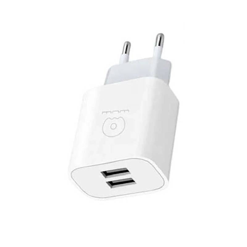 Adaptateur de Charge WUW C193 20W avec 2 Ports Type-C - Blanc