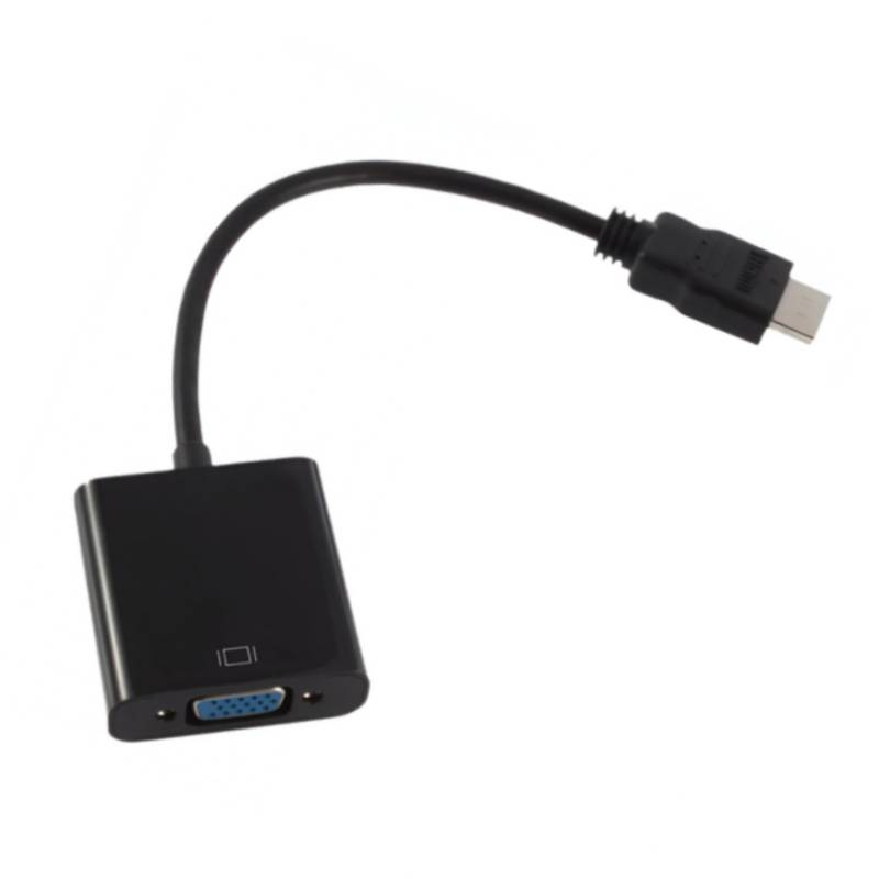 Adaptateur HDMI vers VGA Avec Jack - Noir