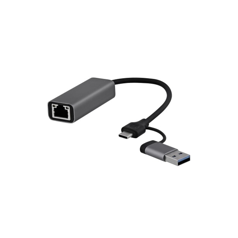 Adaptateur Réseau TNB TCRJ45C Type-C Vers RJ45 - Gris