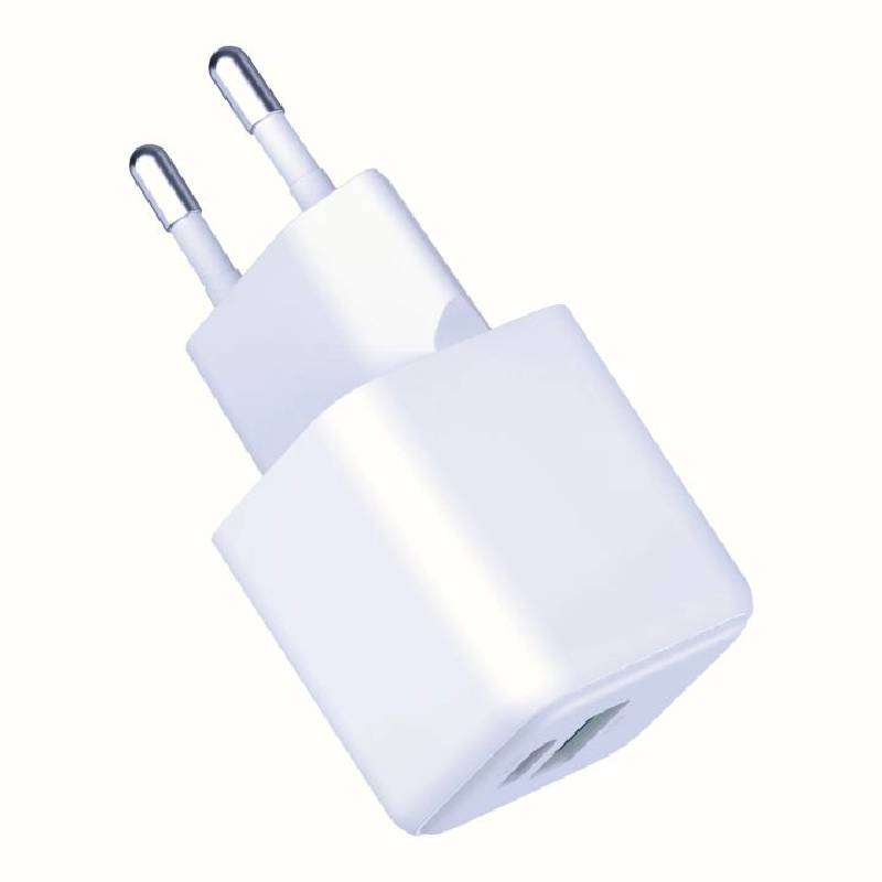 Adaptateur de Charge 3MK 20W avec 2 Ports USB-C + USB-A - Blanc - 3MK