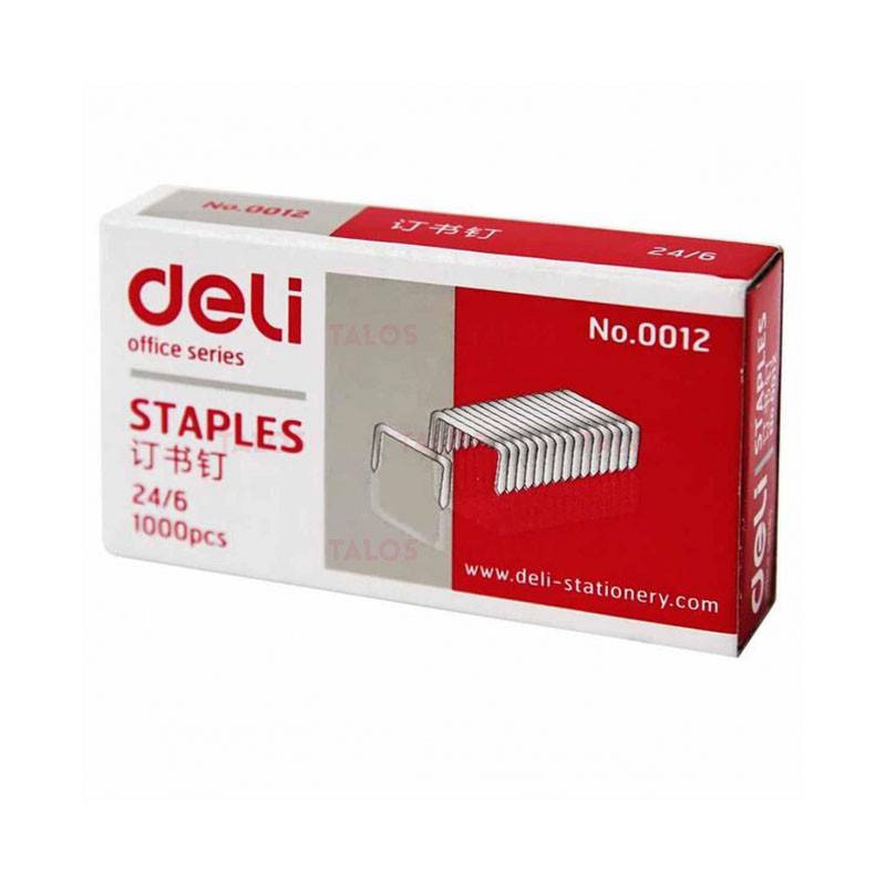 Agrafe DELI 24/6 1000 Pièces 70G - E0012N - DELI