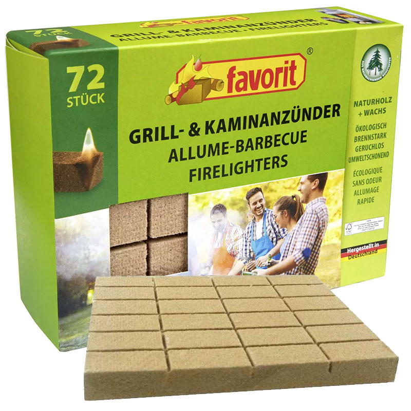Allume-Feu Écologique en Bois Favorit - 72 Pièces