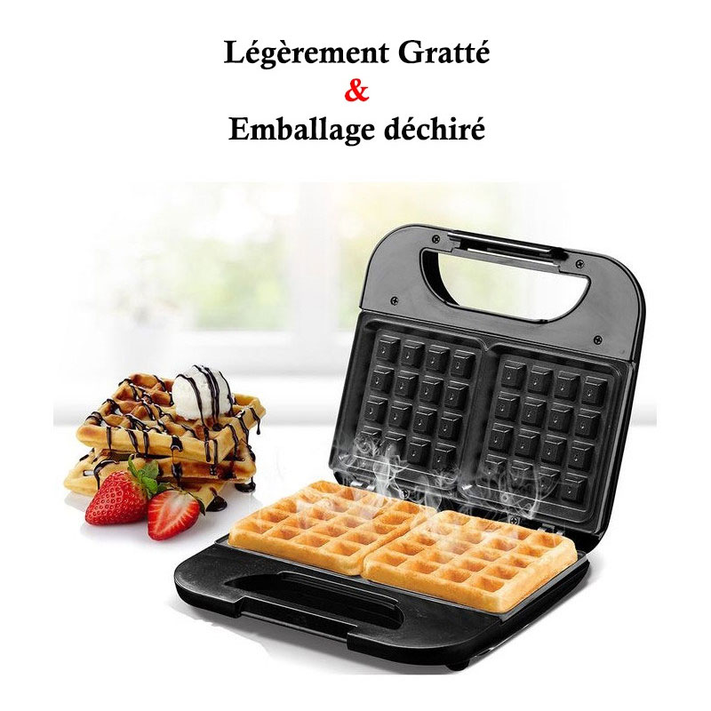 Appareil à Gaufres KIWI KSM2405W 750 Watts - Noir