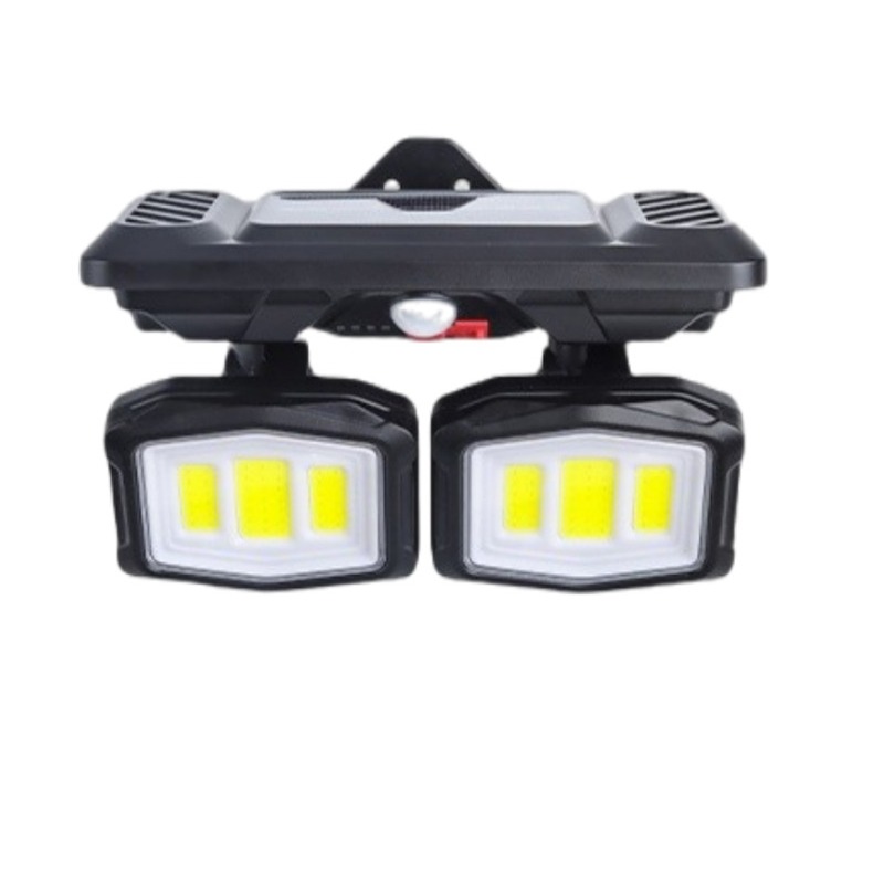 Applique Murale Solaire 2 Lampe COB 28 W Rechargeable avec Détecteur de Mouvement - YX670L-2
