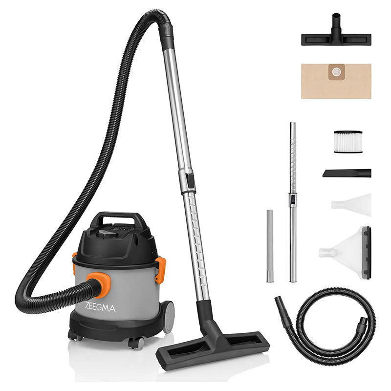 Aspirateur Sec et Humide ZEEGMA ZONDER Pro Compact 1000W - Gris - ZEEGMA