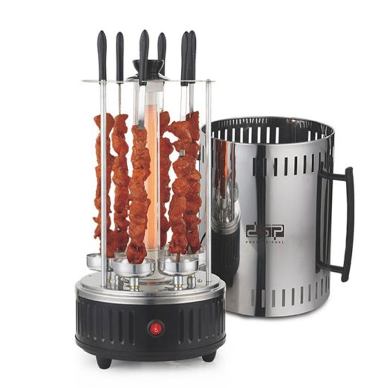 Barbecue Électrique Vertical DSP KB4008 1000W - 6 Fourchettes - DSP