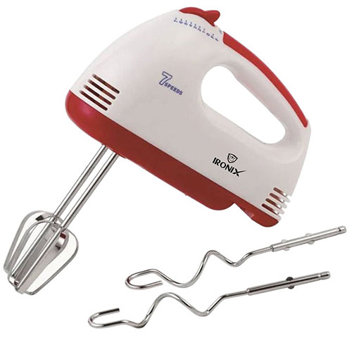 Batteur À Main Sans Bol IRONIX WMN43-23 280W - Blanc&Rouge - IRONIX