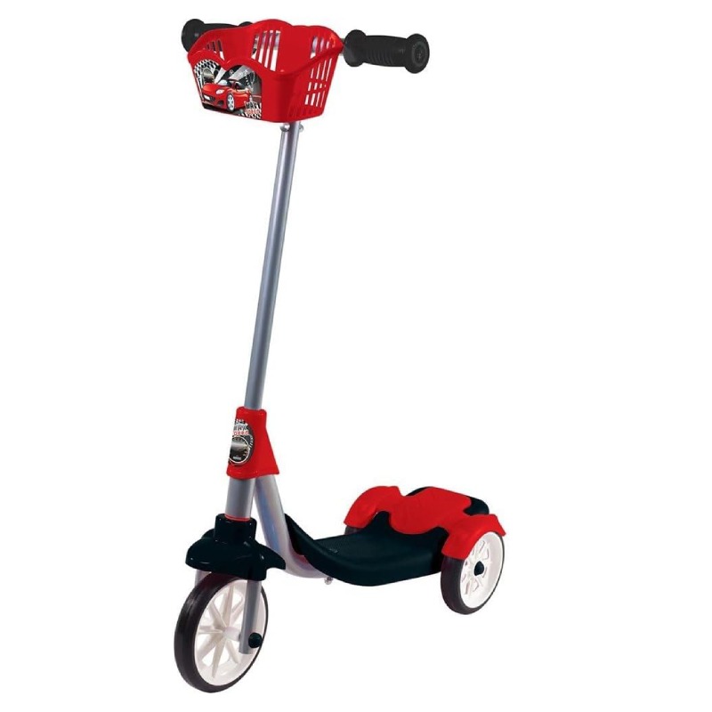 Trottinette Enfant Max Speed Avec Panier Rouge