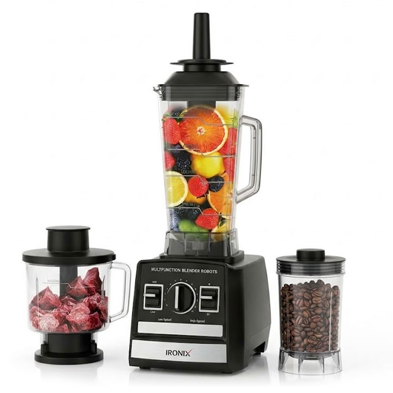 Blender Multifonction 3EN1 IRONIX WMN43-15 1000W - 3 Bols - Noir - IRONIX