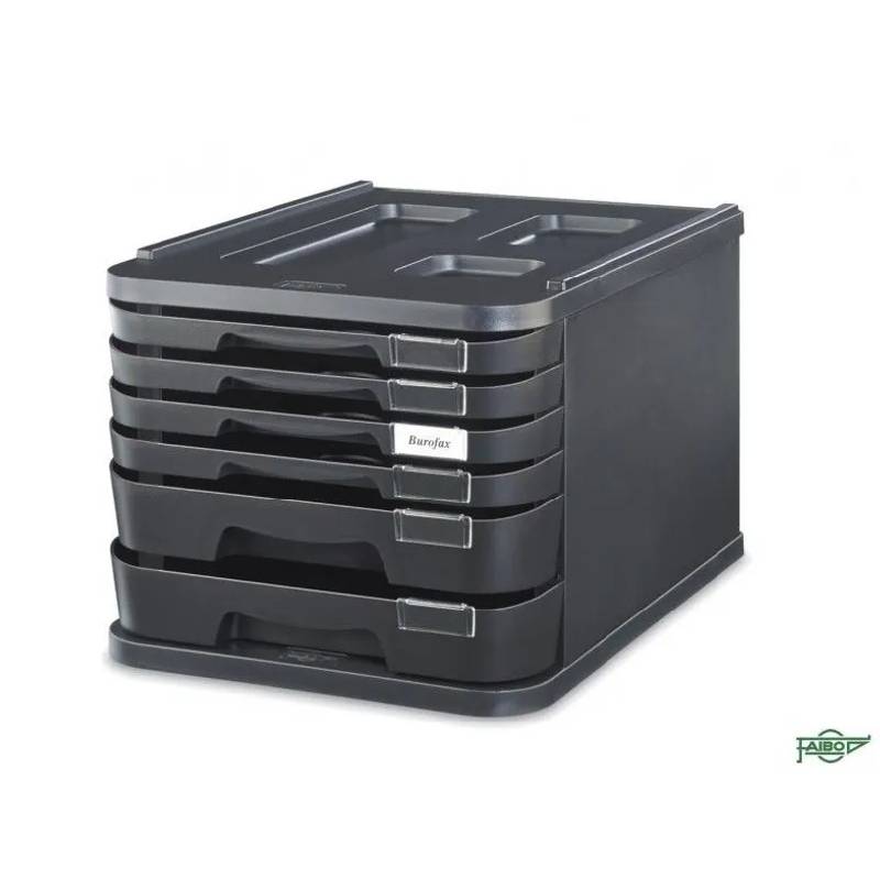 Bloc De 6 Tiroirs FAIBO Noir Opaque