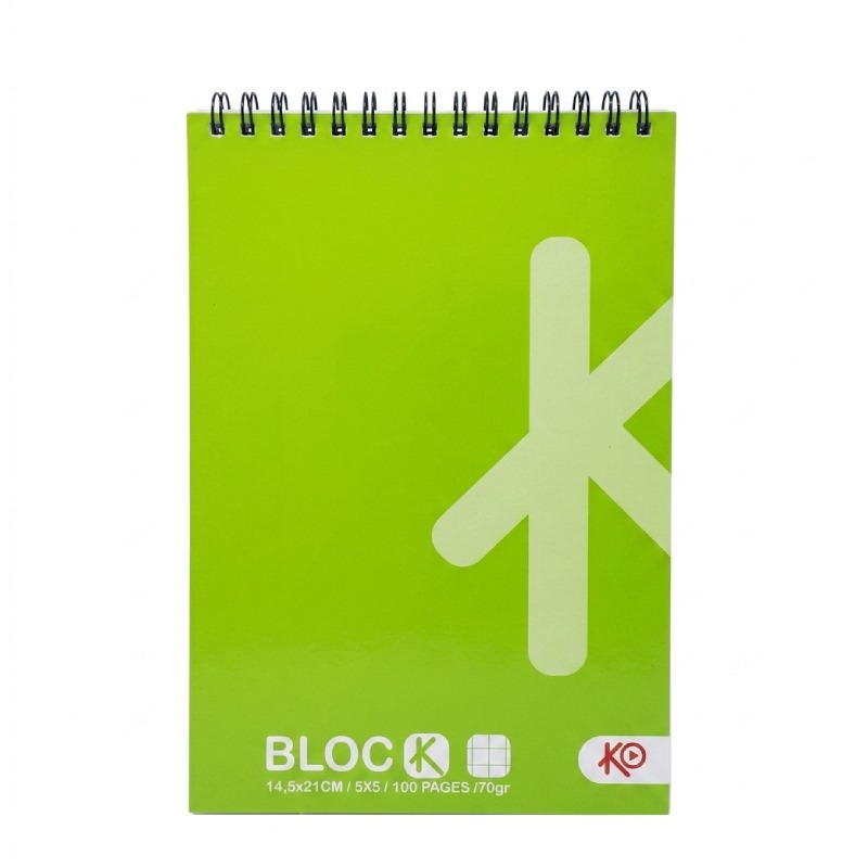 Bloc Note KO WIRO 14.5x21cm A Ligne Couv Cart 100 Pages - KO