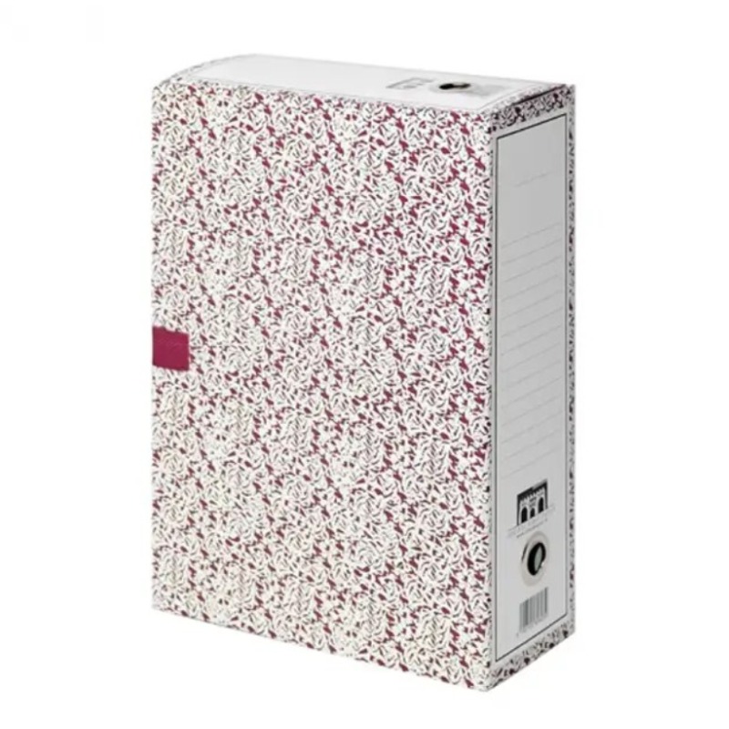 Boîte d'Archives RIBAT Z 10 à Bouton - Rouge - RIBAT-PAPIER