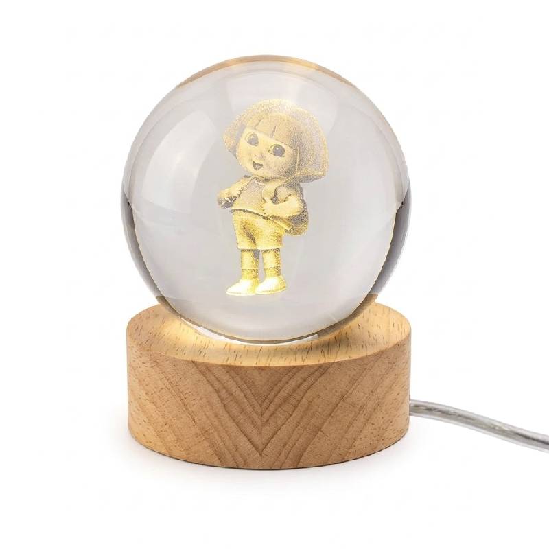 Boule Décorative Rotative Petite Exploratrice en Cristal