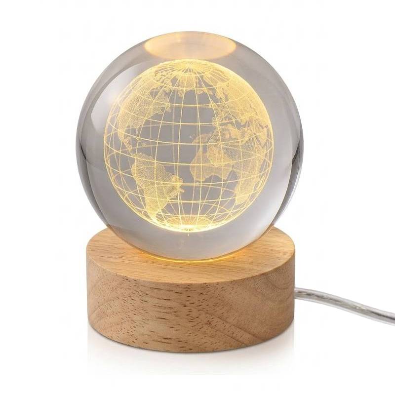 Boule Décorative Rotative Planètes en Cristal