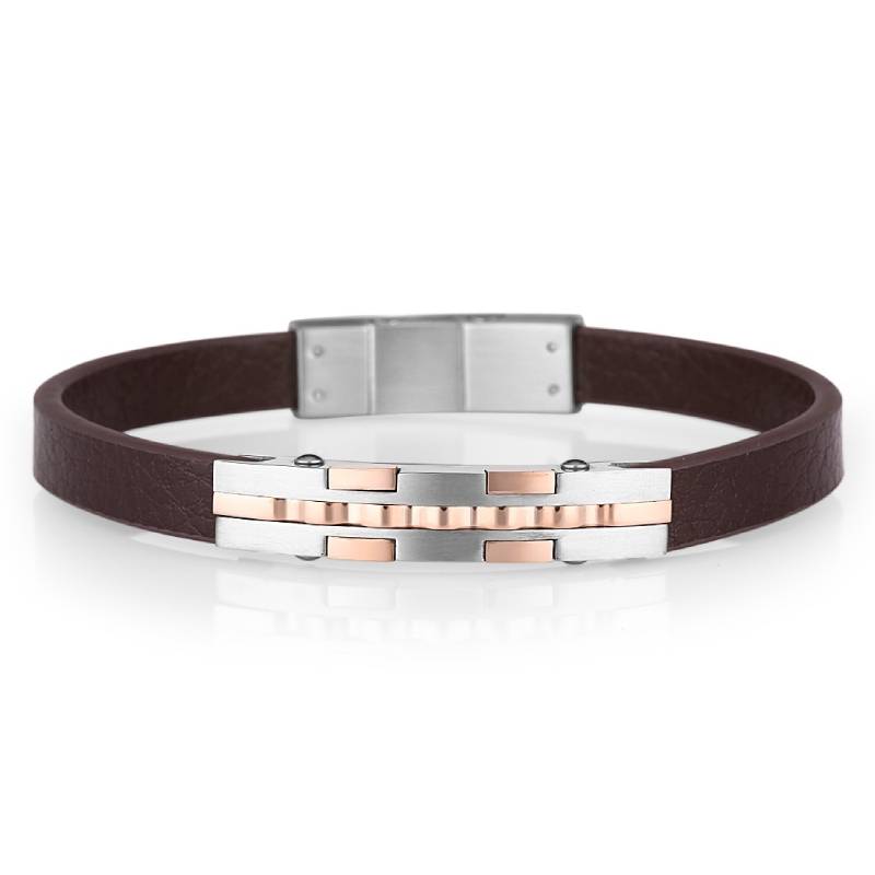 Bracelet Homme POLO SANTA BARBARA - Marron & Rose Gold