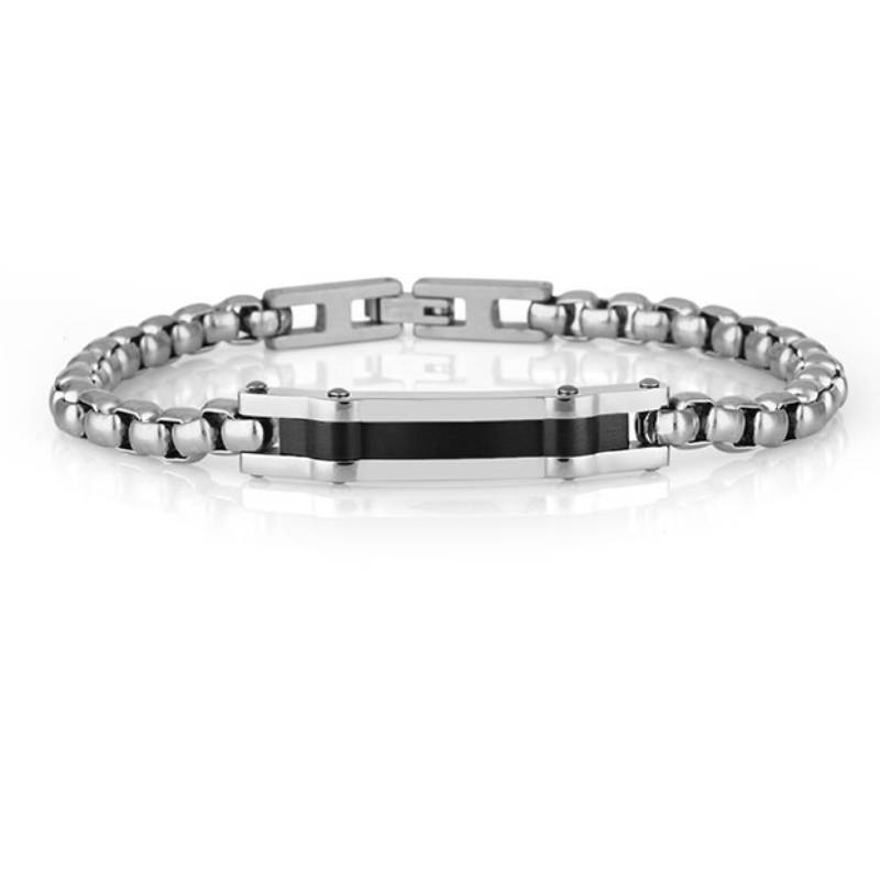 Bracelet Homme POLO SANTA BARBARA - Silver & Noir