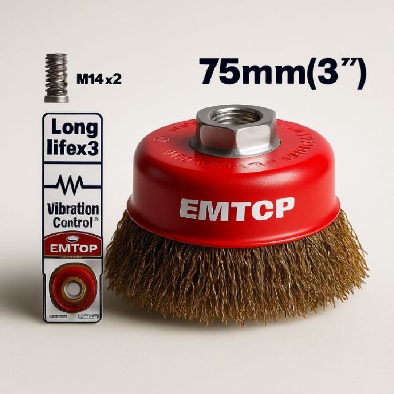 Brosse metalique EMTOP ø75mm rpm8500r EWCB10755