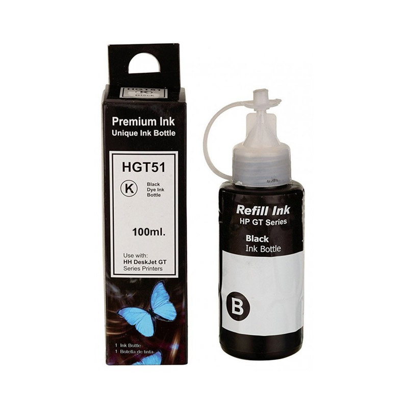 Bouteille d'encre Adaptable HP HGT51100 ml - Noir - HP