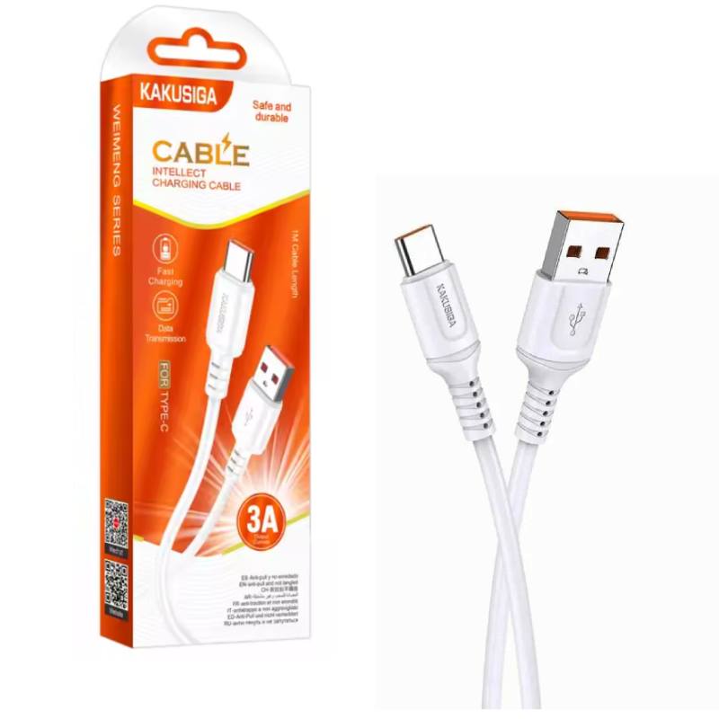 Câble De Charge KAKUSIGA USB-A VERS Type C 1M - Blanc - KAKUSIGA