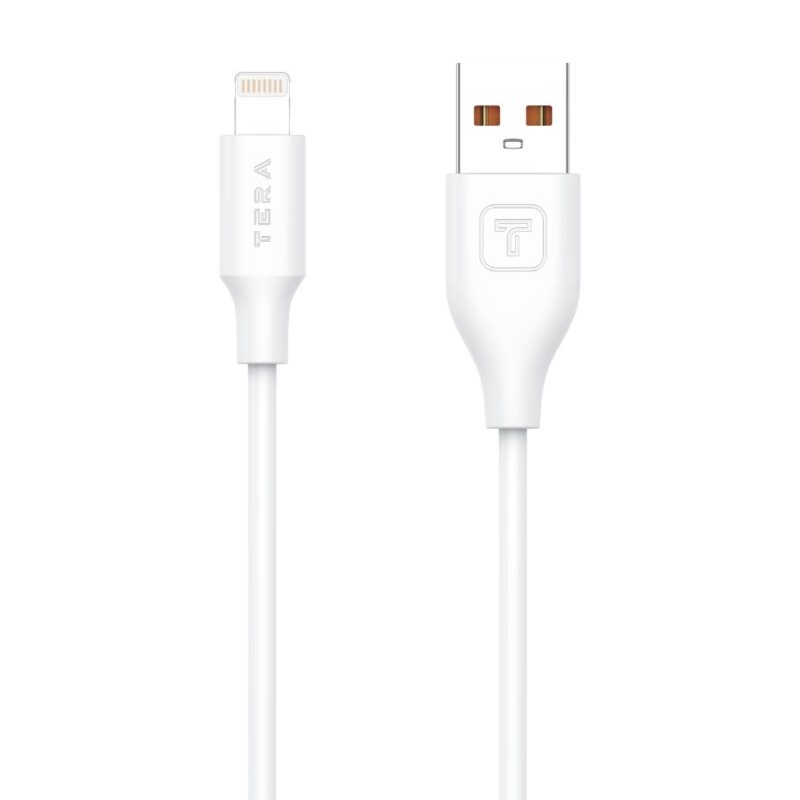Câble De Charge TERA type A vers Lighting en PVC - Blanc