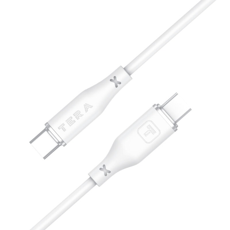 Câble De Charge en Silicone TERA type C vers type C - Blanc
