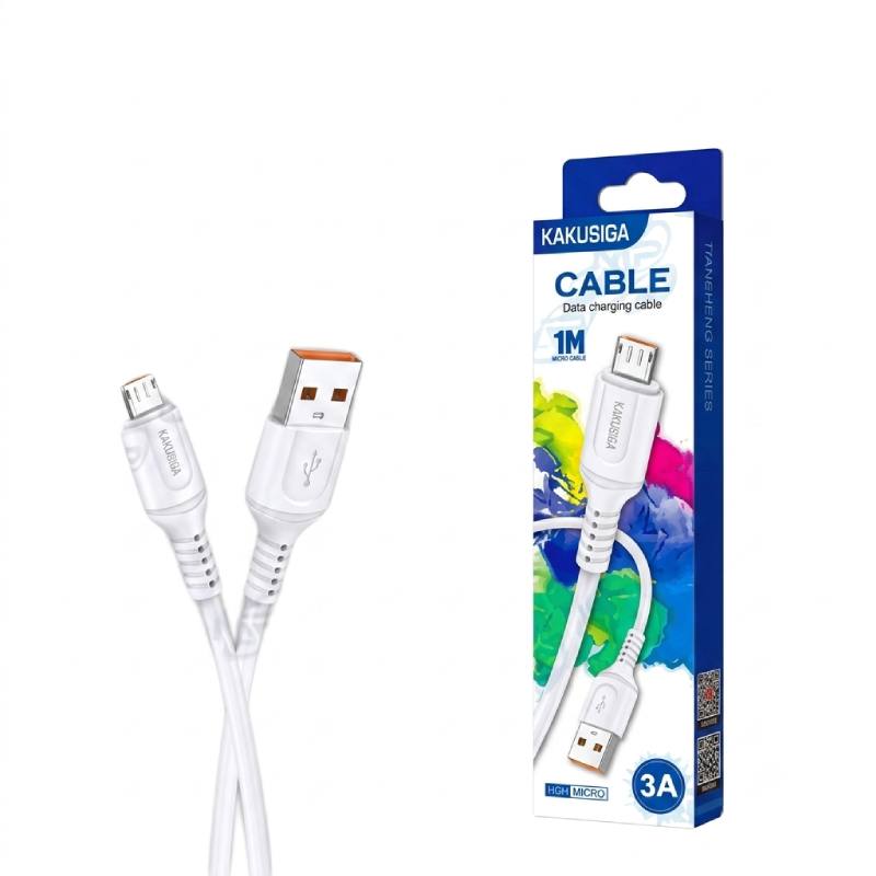 Câble De Charge KAKUSIGA USB-A VERS Micro USB 1M - Blanc - KAKUSIGA