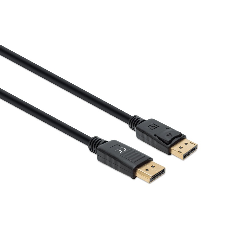 Câble DisplayPort Plat Vers DisplayPort 2m 8K@60Hz -Noir - MANHATTAN