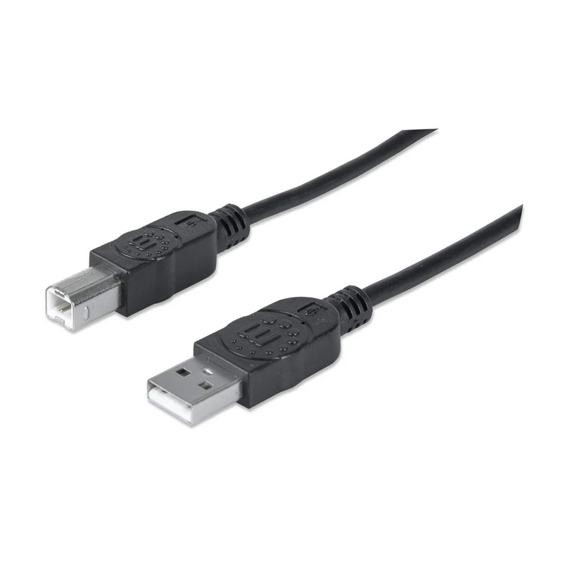 Cùble MANHATTAN USB 2.0 Type B 3 Métres - Noir - MANHATTAN