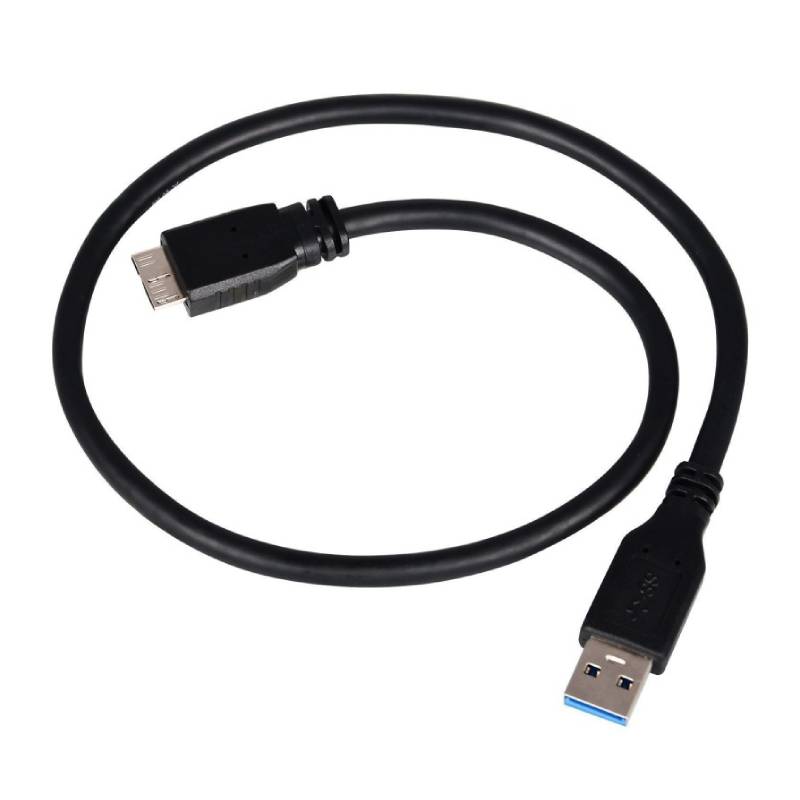 Câble de disque dur externe USB 3.0 HDD 0.5 Mètres - Noir