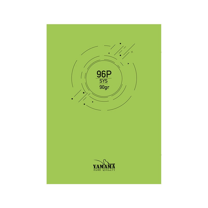 Cahier Piquée YAMAMA 96 Pages UNI SYS BMV 17x22cm 90Gr- Vert