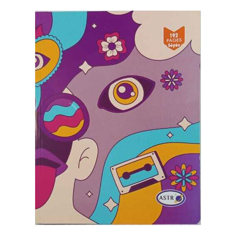 Cahier Piqure ASTRO 192 Pages 17x22cm Avec couverture couché - ASTRO
