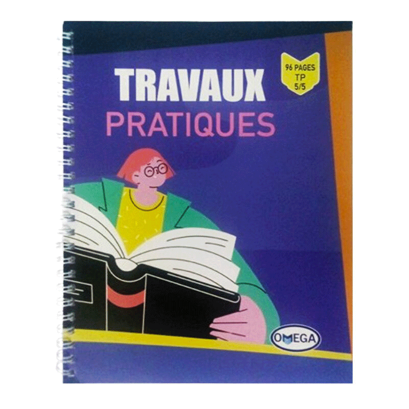 Cahier TP OMEGA intégral 17*22 cm 96 Pages 5/5 +uni - OMEGA-DISTRIBUTION