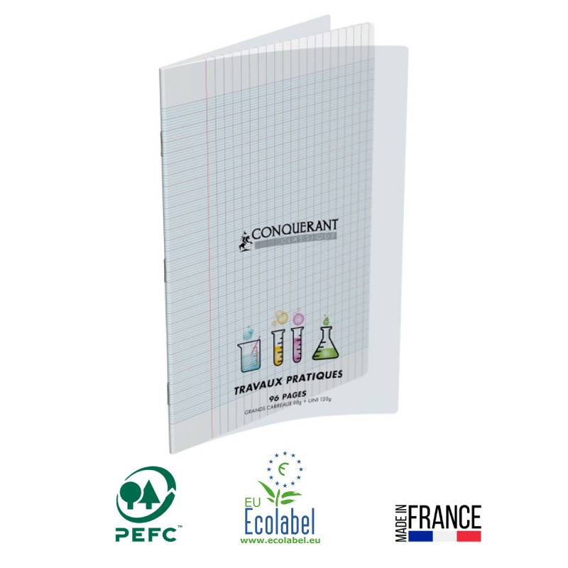Cahier Travaux Pratique CONQUERANT 96 Pages 90Gr / 120Gr Seyès 21x29.7 cm - CONQUERANT