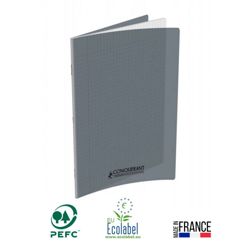 Cahier Piqûre CONQUERANT 96 Pages Seyès 90gr 24x32 cm - Gris - CONQUERANT